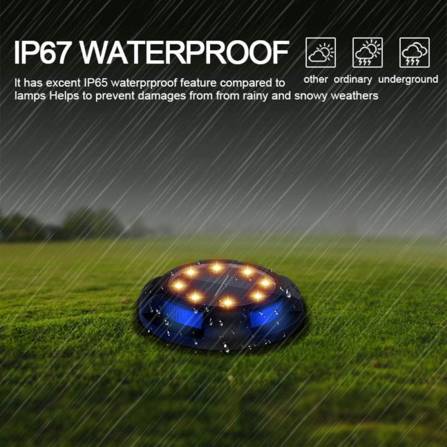 RGB Solar Buried Ground Light, Waterproof Outdoor Pathway Lamp(Pack of 4) – Buy Garden Light Online at FUTURKART