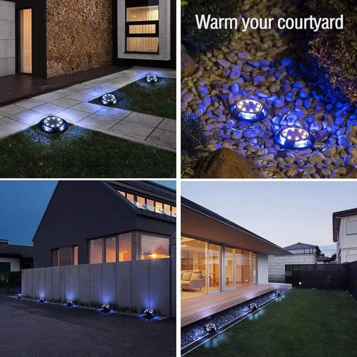 RGB Solar Buried Ground Light, Waterproof Outdoor Pathway Lamp(Pack of 4) – Buy Garden Light Online at FUTURKART