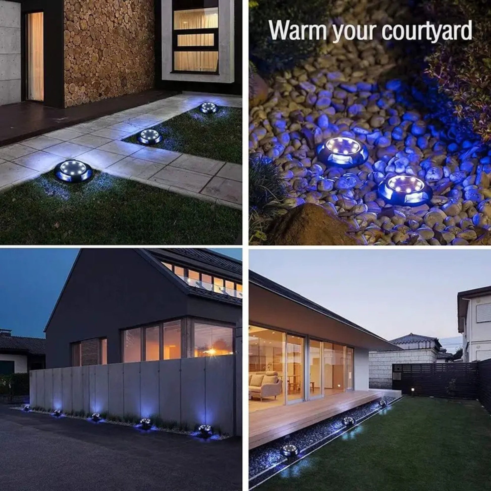 RGB Solar Buried Ground Light, Waterproof Outdoor Pathway Lamp(Pack of 4) – Buy Garden Light Online at FUTURKART