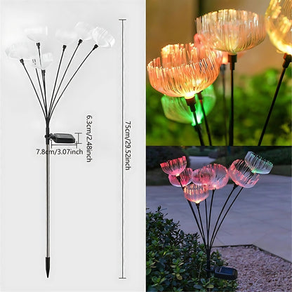 Six - Headed Jellyfish Solar Ground Lamp – Stylish RGB Outdoor Lighting Solution(Pack of 2) – Buy Garden Light Online at FUTURKART