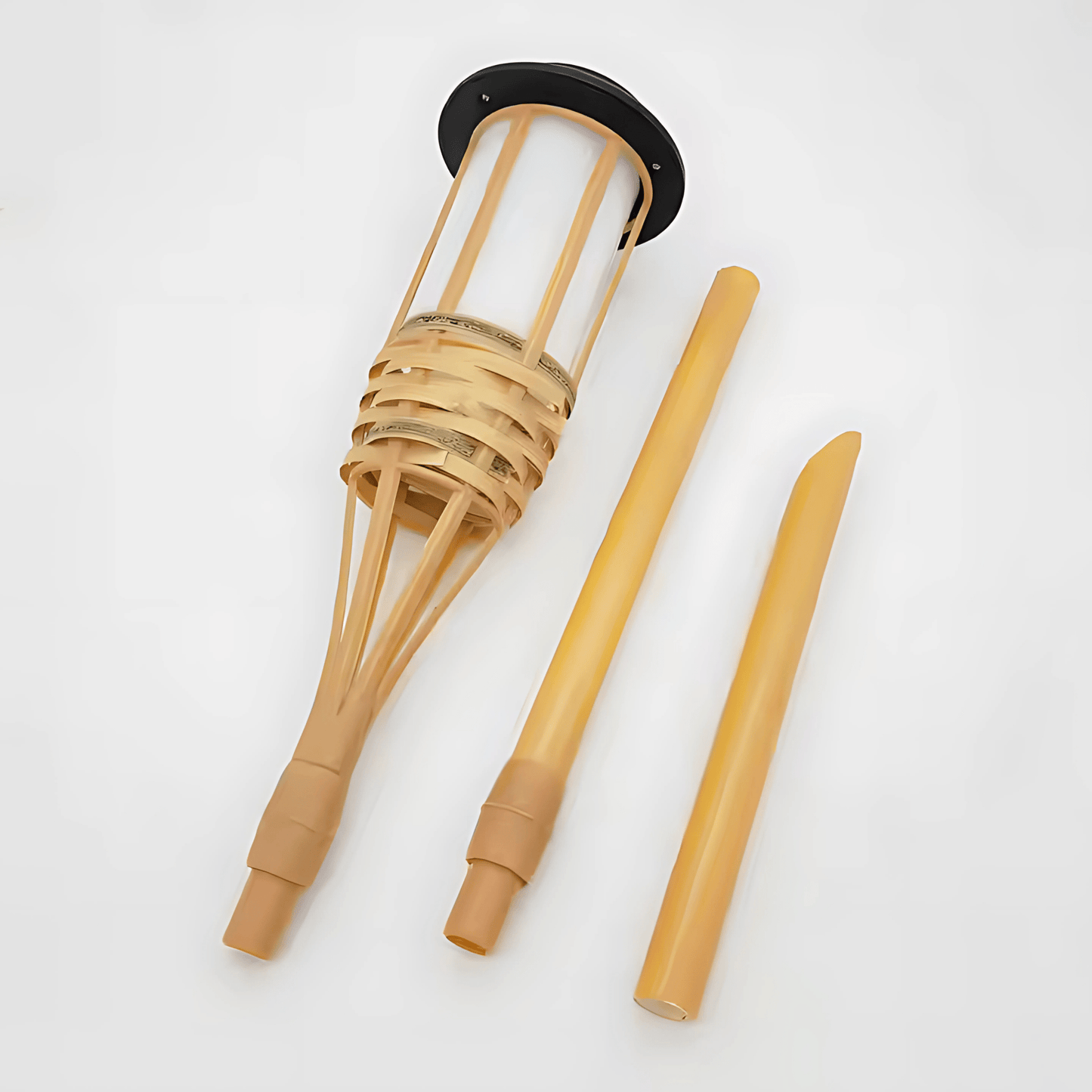 Solar Bamboo Tiki Torch Light – Flickering Amber Flame LED Pathway Lamps for Garden, Patio & Yard(Pack of 2) – Buy Garden Light Online at FUTURKART