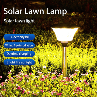 Solar Bollard Garden Light, Elegant Outdoor Pathway Lamp, IP65 Waterproof Landscape Lighting (White Light) – Buy Garden Light Online at FUTURKART