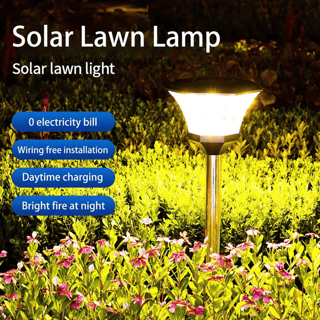 Solar Bollard Garden Light, Elegant Outdoor Pathway Lamp, IP65 Waterproof Landscape Lighting (White Light) – Buy Garden Light Online at FUTURKART