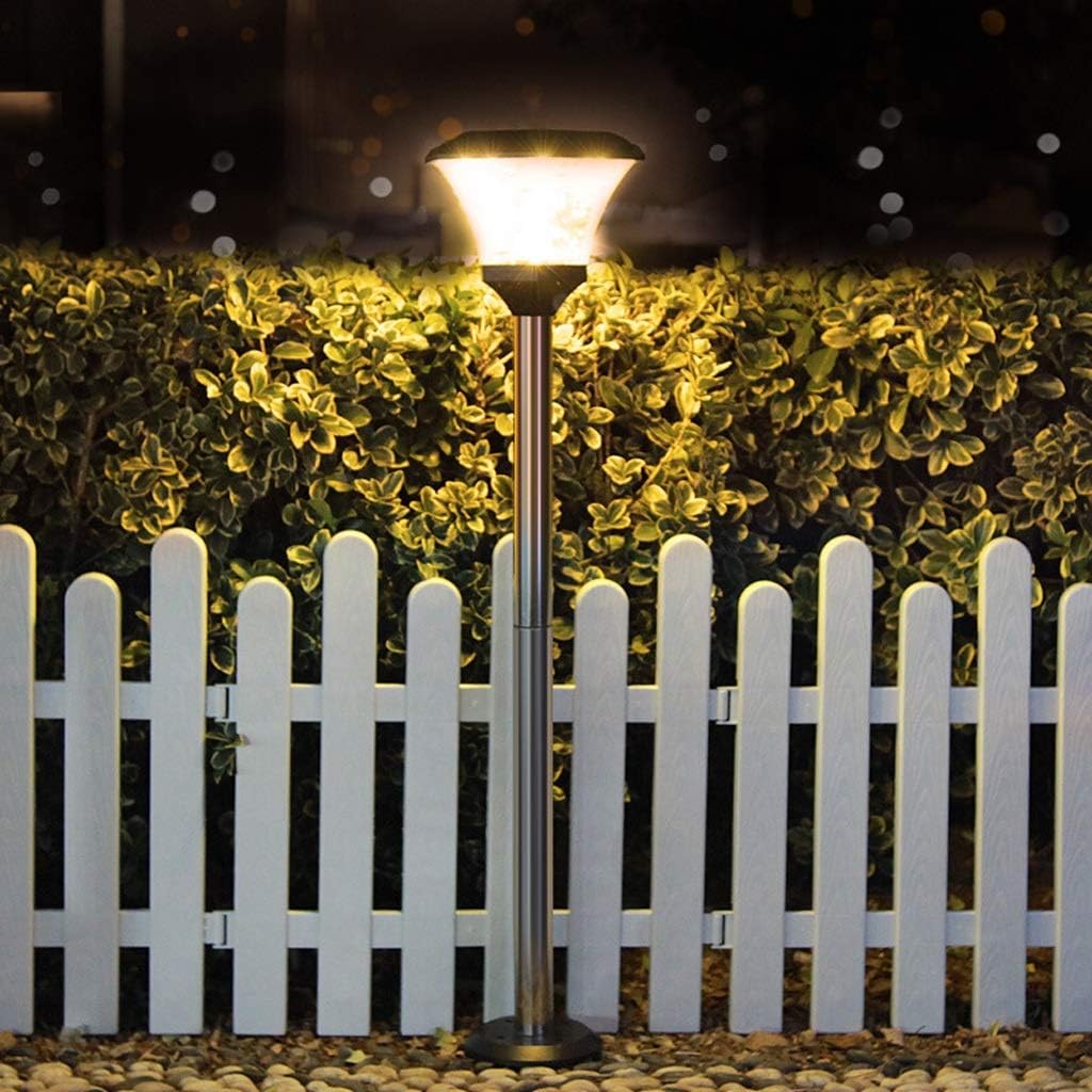 Solar Bollard Garden Light, Elegant Outdoor Pathway Lamp, IP65 Waterproof Landscape Lighting (White Light) – Buy Garden Light Online at FUTURKART