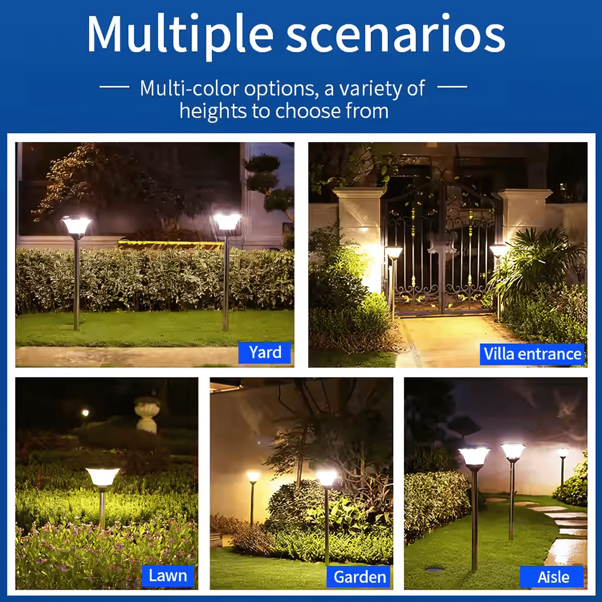 Solar Bollard Garden Light, Elegant Outdoor Pathway Lamp, IP65 Waterproof Landscape Lighting (White Light) – Buy Garden Light Online at FUTURKART