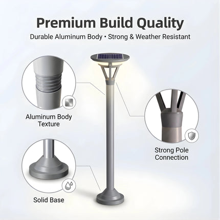 Solar Bollard Pathway Light – White & Warm White Outdoor Lamp for Garden – Buy Garden Light Online at FUTURKART