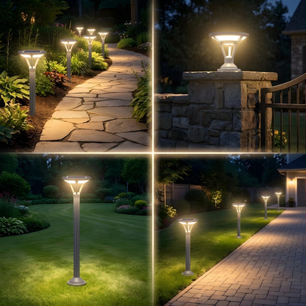 Solar Bollard Pathway Light – White & Warm White Outdoor Lamp for Garden – Buy Garden Light Online at FUTURKART