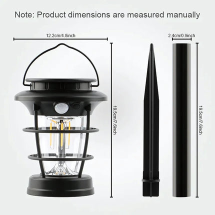 Solar Camping Lantern Garden Light, 3 - in - 1 Hanging, Wall & Spike Mount Outdoor Decorative Lamp – Buy Garden Light Online at FUTURKART