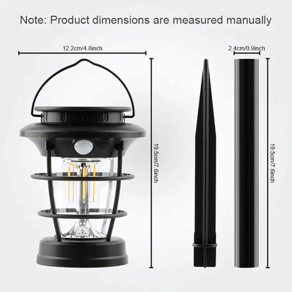 Solar Camping Lantern Garden Light, 3 - in - 1 Hanging, Wall & Spike Mount Outdoor Decorative Lamp – Buy Garden Light Online at FUTURKART