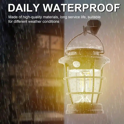 Solar camping lantern garden light for outdoor decoration.