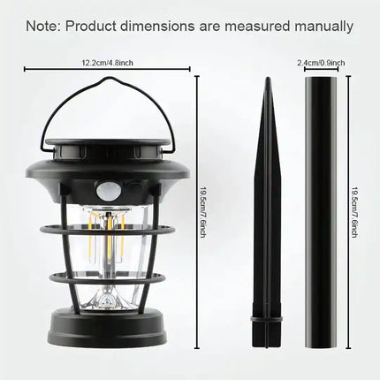 Solar camping lantern garden light for outdoor decoration.