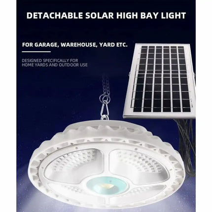 Solar ceiling light with external solar panel