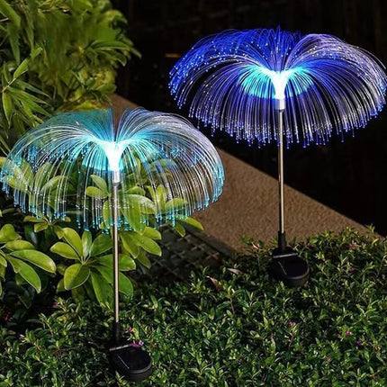 Solar Fiber Optic Jellyfish Light RGB – Unique Decorative Solar Pathway Lamp(Pack of 2) – Buy Garden Light Online at FUTURKART