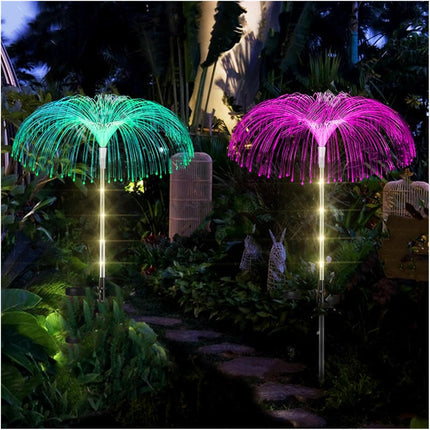 Solar Fiber Optic Jellyfish Light RGB – Unique Decorative Solar Pathway Lamp(Pack of 2) – Buy Garden Light Online at FUTURKART
