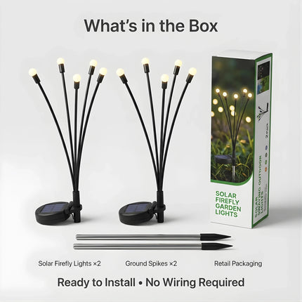 Solar Firefly Garden Lights (Warm White) Magical Wind - Swaying LED Lawn Lamps(Pack of 2) – Buy Garden Light Online at FUTURKART