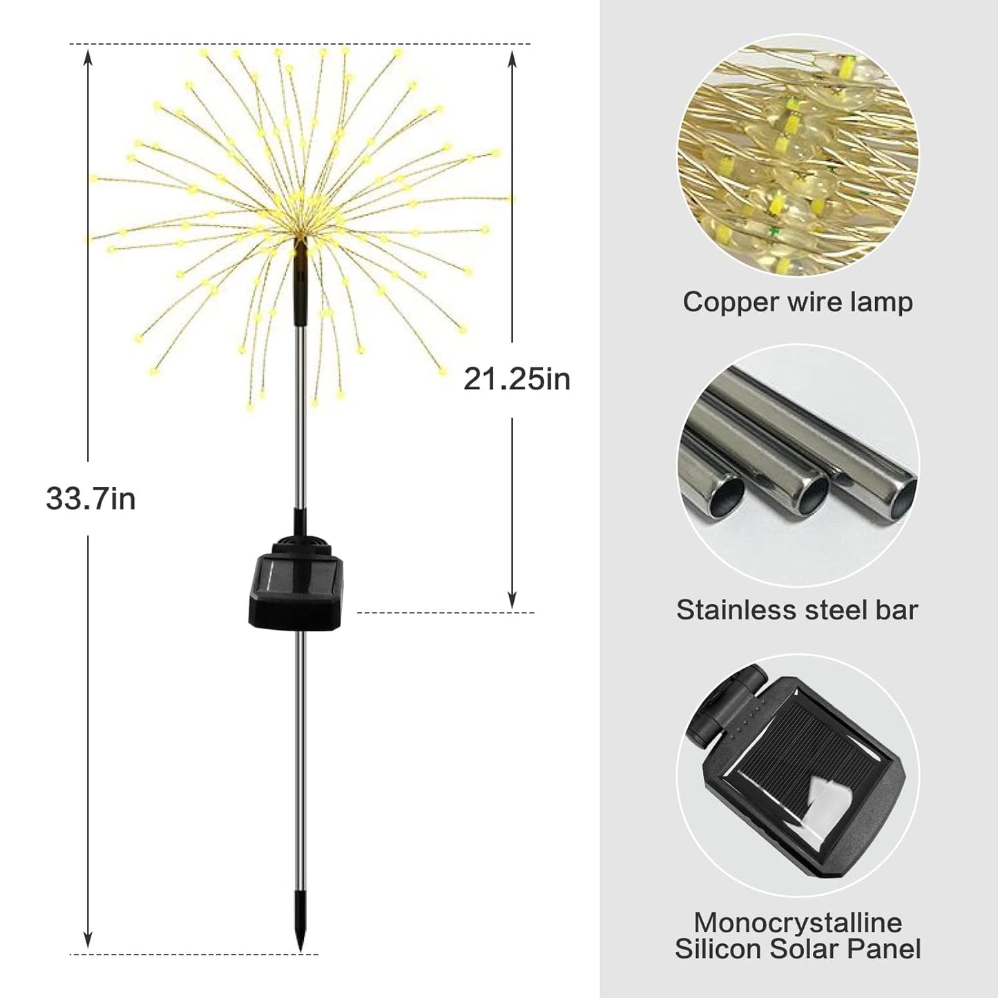Solar Fireworks Light 120 LED – Dazzling Outdoor Display for Your Garden(Pack of 2) – Buy Garden Light Online at FUTURKART