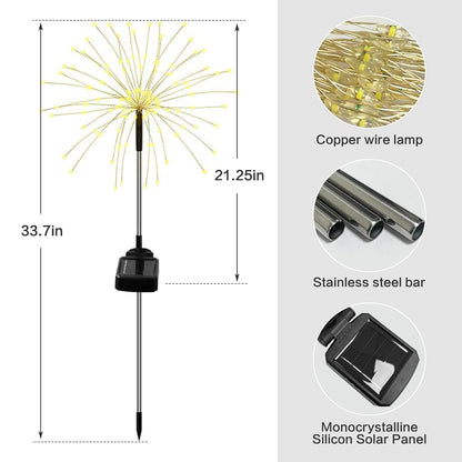 Solar Fireworks Light 120 LED – Dazzling Outdoor Display for Your Garden(Pack of 2) – Buy Garden Light Online at FUTURKART