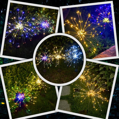 Solar Fireworks Light 120 LED – Dazzling Outdoor Display for Your Garden(Pack of 2) – Buy Garden Light Online at FUTURKART