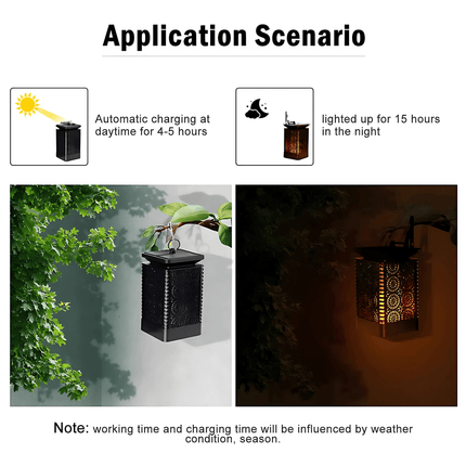 Solar Flame Lantern – Flickering Flame LED Waterproof Solar Light – Buy Garden Light Online at FUTURKART