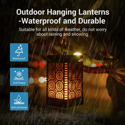 Solar Flame Lantern – Flickering Flame LED Waterproof Solar Light – Buy Garden Light Online at FUTURKART