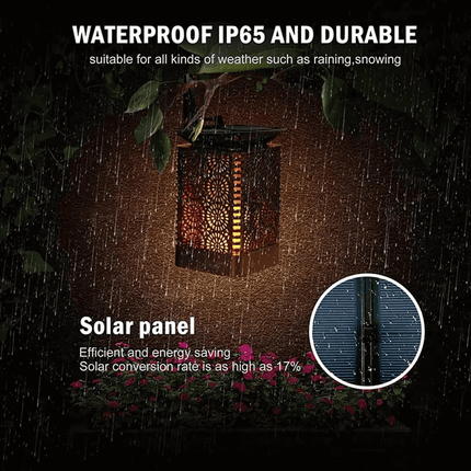 Solar Flame Lantern – Flickering Flame LED Waterproof Solar Light – Buy Garden Light Online at FUTURKART