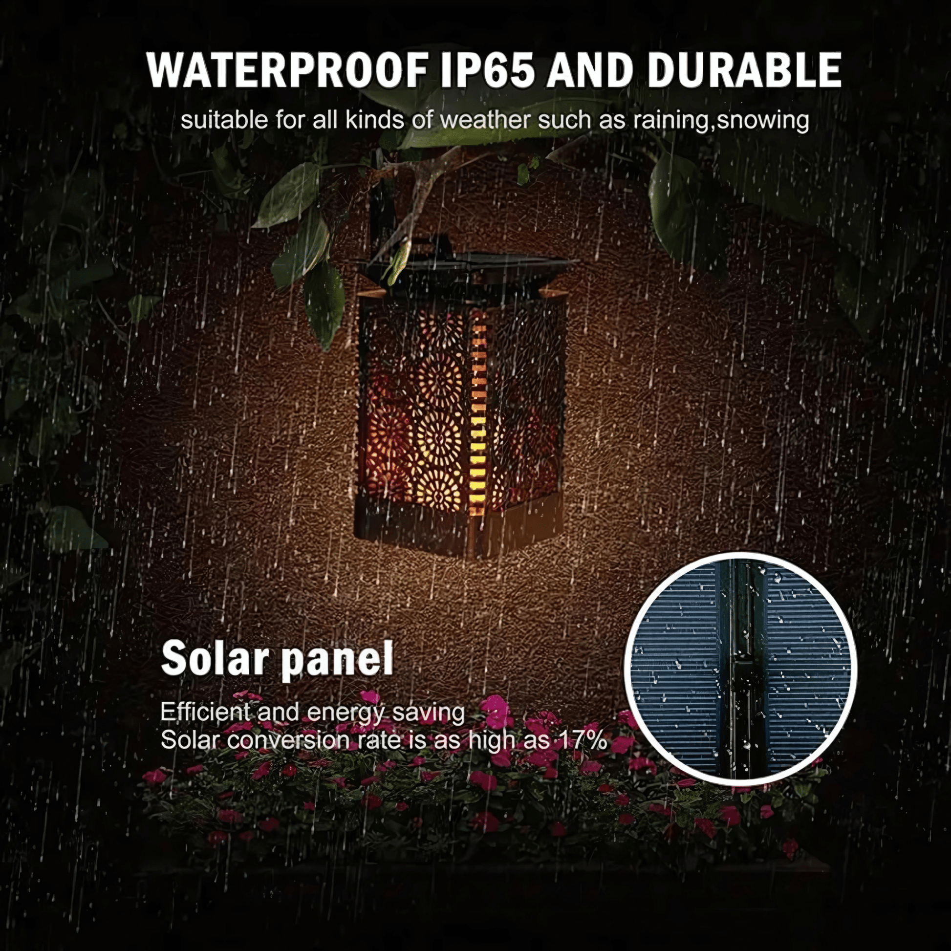 Solar Flame Lantern – Flickering Flame LED Waterproof Solar Light – Buy Garden Light Online at FUTURKART