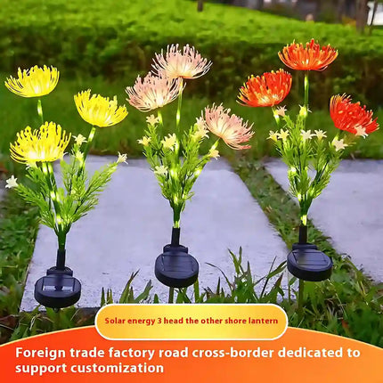 Solar flower garden stake lights for outdoor spaces.