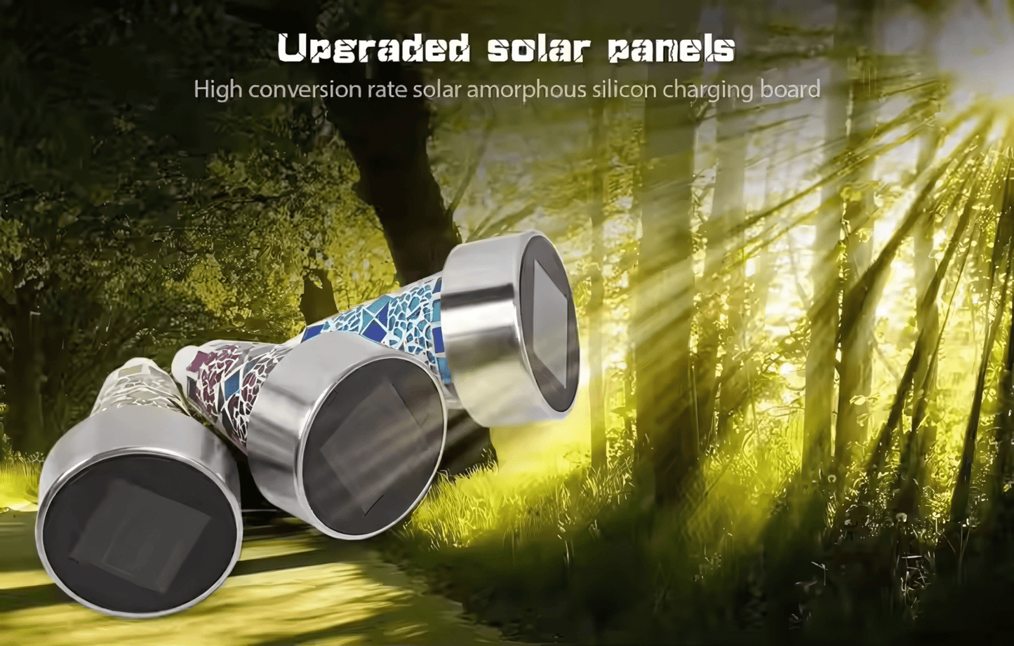 Solar Garden Landscape Decorative Lawn Lamp – Outdoor Waterproof Glass Path Light for Patios & Walkways (Pack of 3) – Buy Garden Light Online at FUTURKART