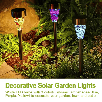 Solar Garden Landscape Decorative Lawn Lamp – Outdoor Waterproof Glass Path Light for Patios & Walkways (Pack of 3) – Buy Garden Light Online at FUTURKART