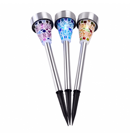 Solar Garden Landscape Decorative Lawn Lamp – Outdoor Waterproof Glass Path Light for Patios & Walkways (Pack of 3) – Buy Garden Light Online at FUTURKART