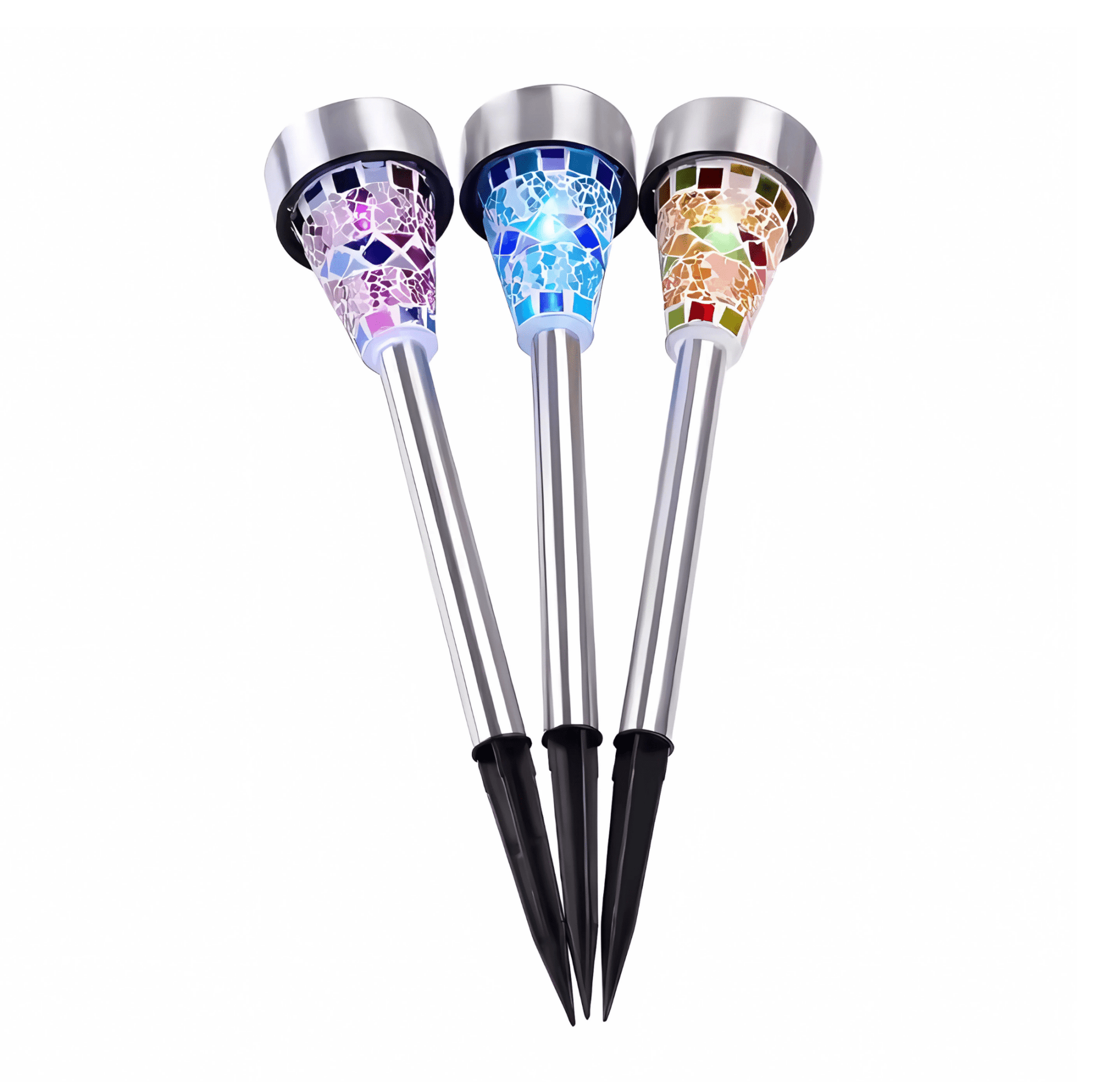 Solar Garden Landscape Decorative Lawn Lamp – Outdoor Waterproof Glass Path Light for Patios & Walkways (Pack of 3) – Buy Garden Light Online at FUTURKART