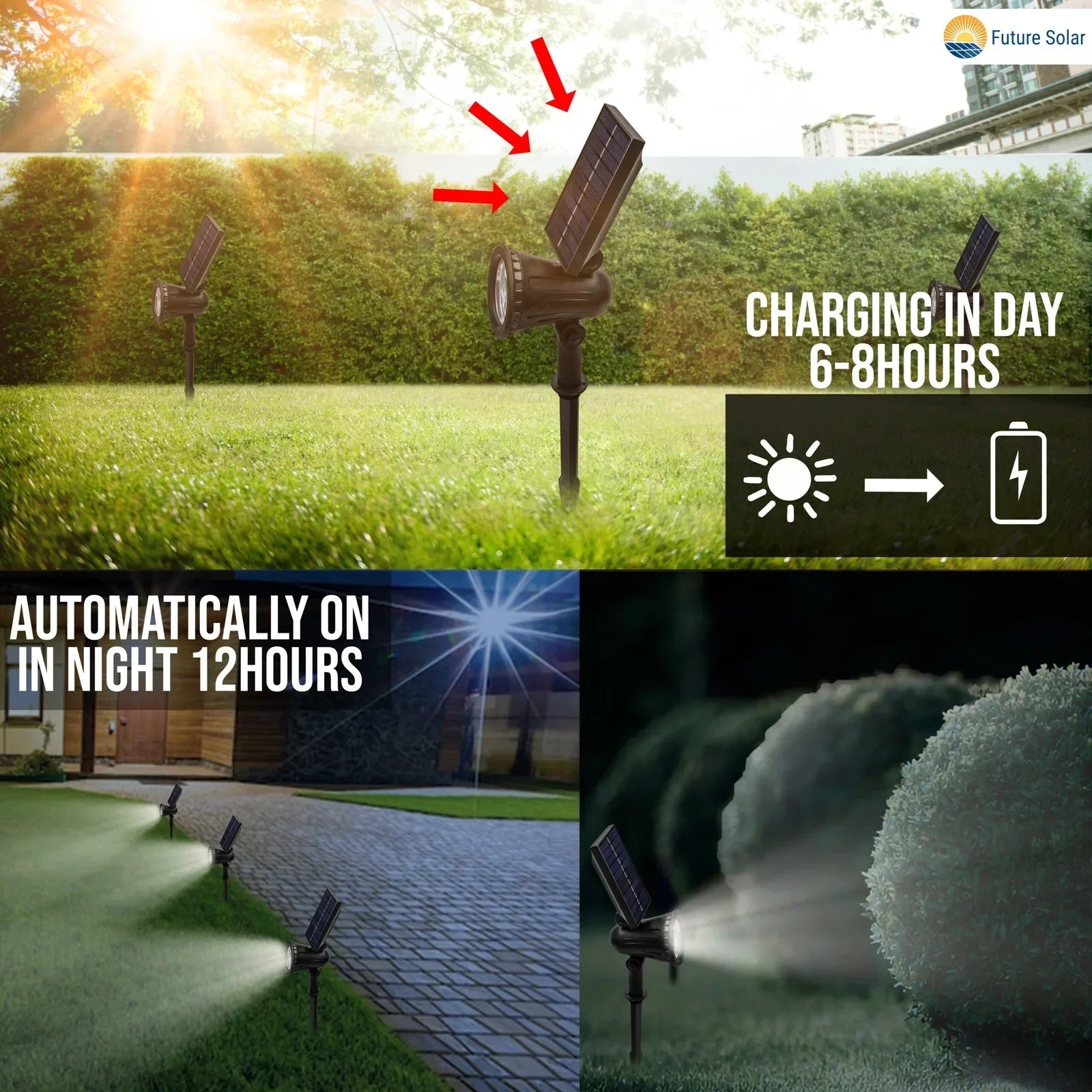 SOLAR GARDEN SPIKE LIGHT (RGB) (COMBO) – Buy Garden Light Online at FUTURKART