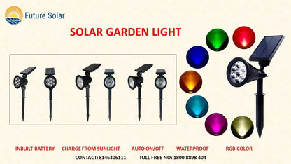SOLAR GARDEN SPIKE LIGHT (RGB) (COMBO) – Buy Garden Light Online at FUTURKART