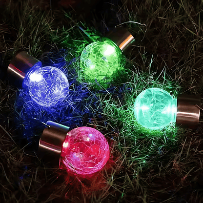 Solar Hanging Wishing Bottle Small Light – Elegant Crackle Glass LED Lantern for Outdoor Decor(Pack of 1) – Buy Garden Light Online at FUTURKART