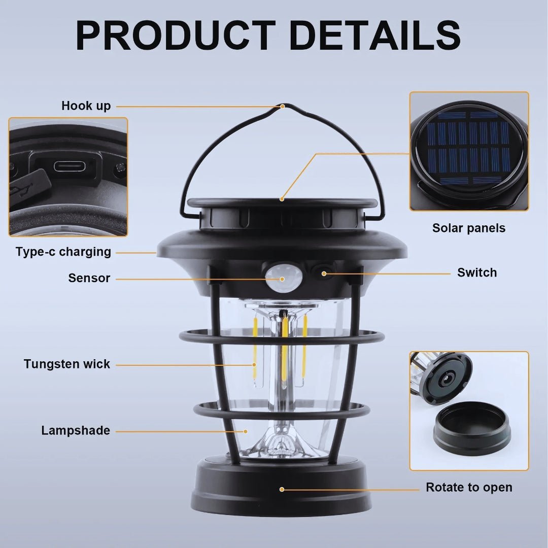 Solar Horse Lantern Light – Vintage Outdoor Wall & Camping Lamp with Motion Sensor – Buy Garden Light Online at FUTURKART