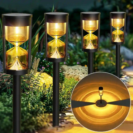 FuturKart solar hourglass path light for outdoor garden lighting.