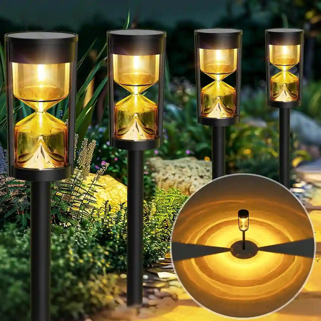 FuturKart solar hourglass path light for outdoor garden lighting.