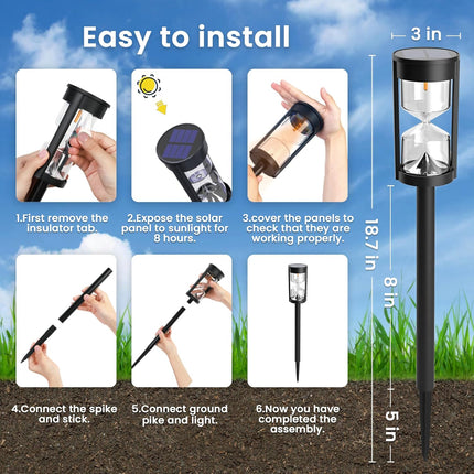 Solar Hourglass Path Light, Outdoor Waterproof Garden Lantern (Pack of 1) – Buy Garden Light Online at FUTURKART