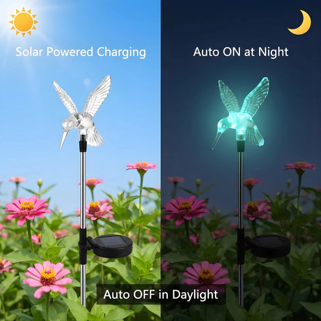 Solar Hummingbird Garden Light, Waterproof Decorative LED Stakes for Pathways, Lawns & Outdoor Landscaping(Pack of 2) – Buy Garden Light Online at FUTURKART