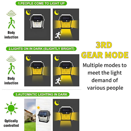 Solar Induction Dual Bulbs Wall Lamp – Warm Tungsten Light for Garden & Villa Decor – Buy WALL LIGHT Online at FUTURKART