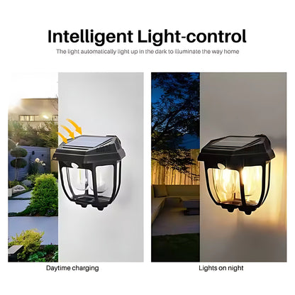 Solar Induction Dual Bulbs Wall Lamp – Warm Tungsten Light for Garden & Villa Decor – Buy WALL LIGHT Online at FUTURKART