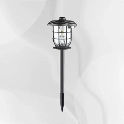 Solar induction lawn light with radar motion sensor for gardens.