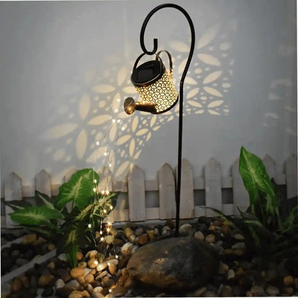FuturKart solar kettle-style light for outdoor decoration.