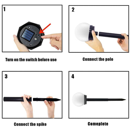 Solar Lawn Light Bulb – Decorative Outdoor Pathway Lamp(Pack of 2) – Buy Garden Light Online at FUTURKART