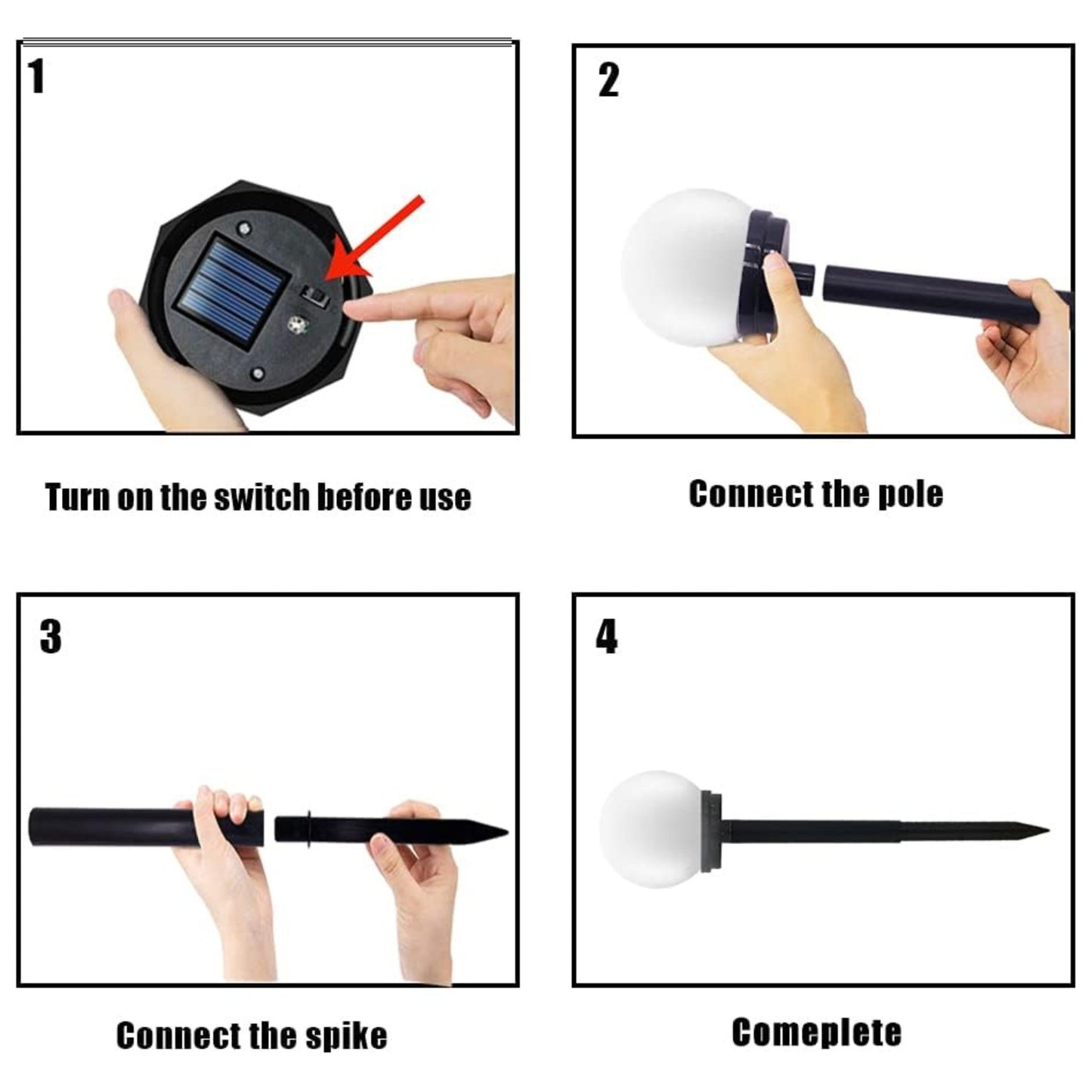 Solar Lawn Light Bulb – Decorative Outdoor Pathway Lamp(Pack of 2) – Buy Garden Light Online at FUTURKART