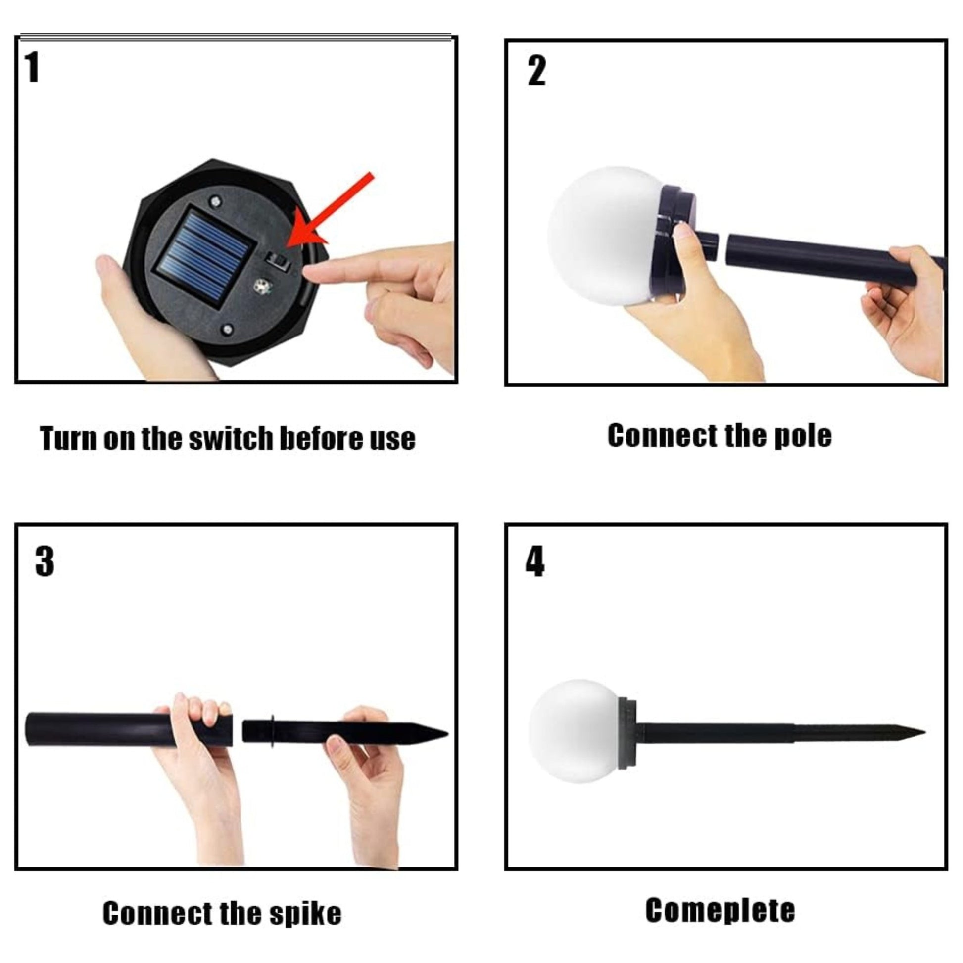 Solar Lawn Light Bulb – Decorative Outdoor Pathway Lamp(Pack of 2) – Buy Garden Light Online at FUTURKART