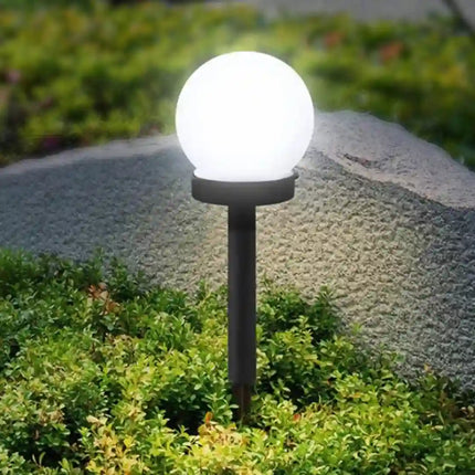 Solar lawn light bulb decorative outdoor pathway lamp for garden and walkway lighting.