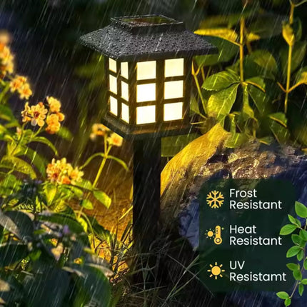 Solar Lawn Light, Small House Design for Garden Pathways, Warm White (Pack of 6) – Buy Garden Light Online at FUTURKART