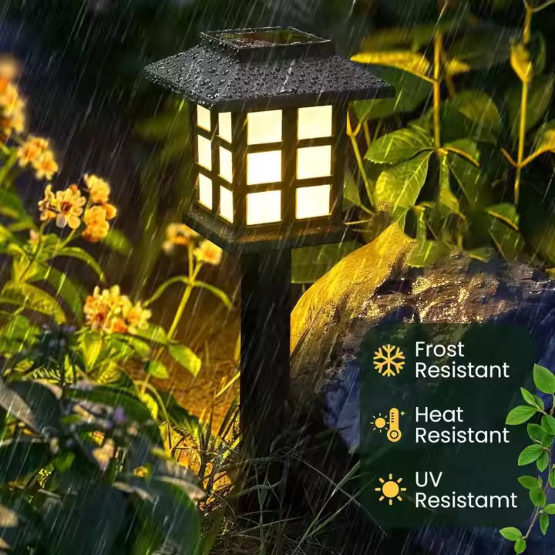 Solar Lawn Light, Small House Design for Garden Pathways, Warm White (Pack of 6) – Buy Garden Light Online at FUTURKART