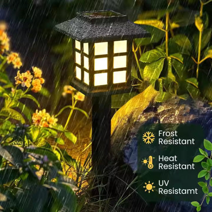 Solar Lawn Light, Small House Design for Garden Pathways, Warm White (Pack of 6) – Buy Garden Light Online at FUTURKART